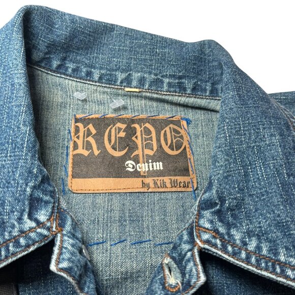 Denim Trucker jacket customized with Queen Freddy Mercury band patches Unisex - Picture 13 of 14